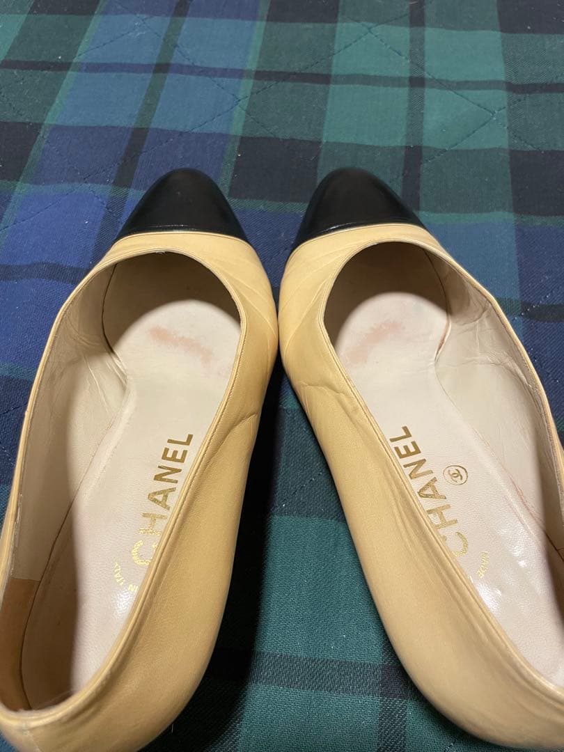 最安値シャネル CHANEL ヴィンテージ 2トーンパンプス バイカラー