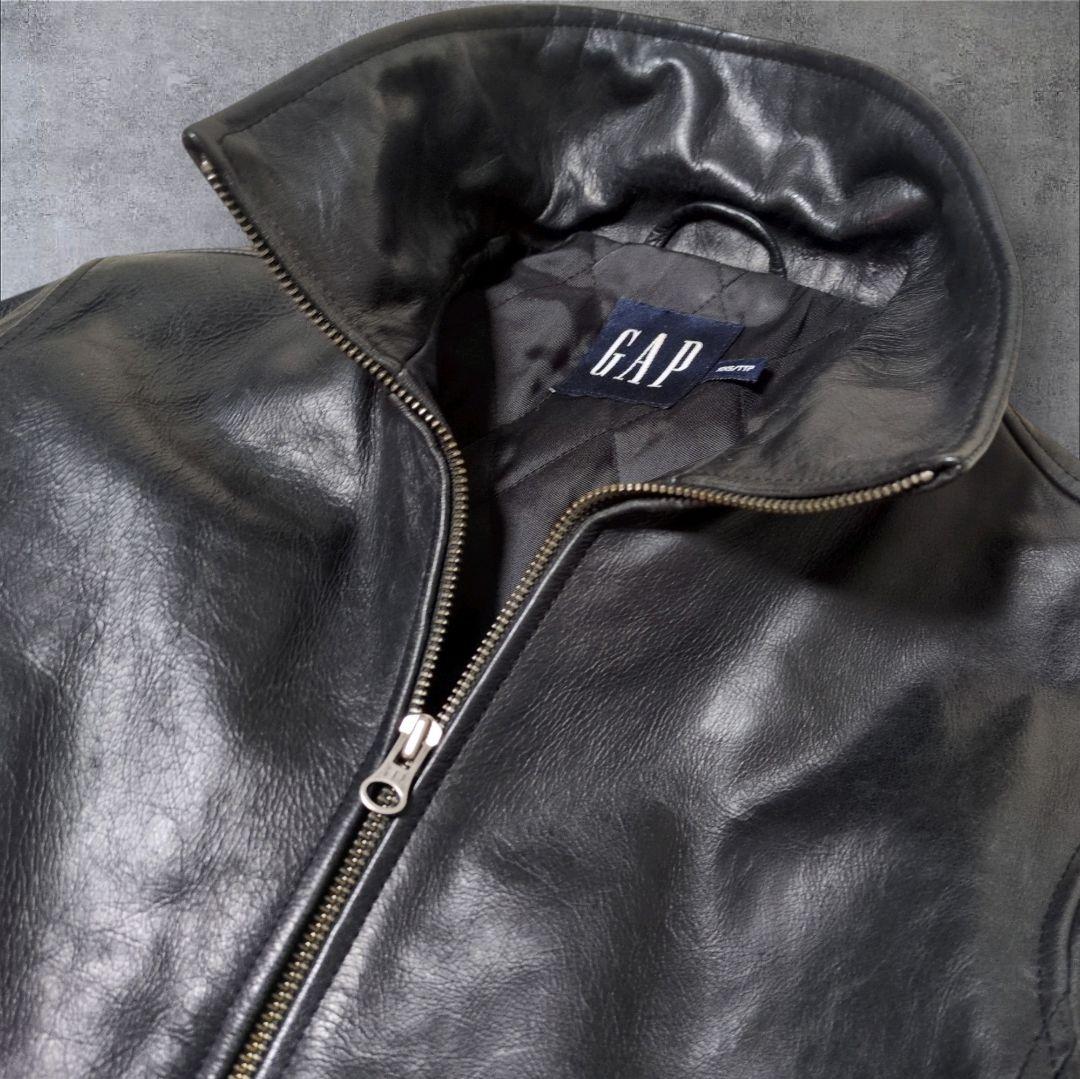 希少✨OLD GAP レザー ジャケット シングル 牛革 M相当 y2k - メルカリ
