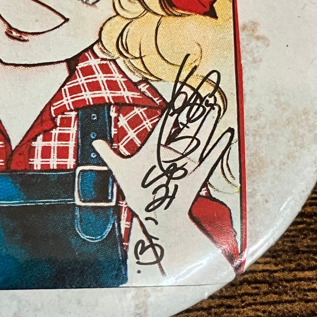 希少！！ サイン入り キャンディキャンディ 缶バッジ 昭和レトロ