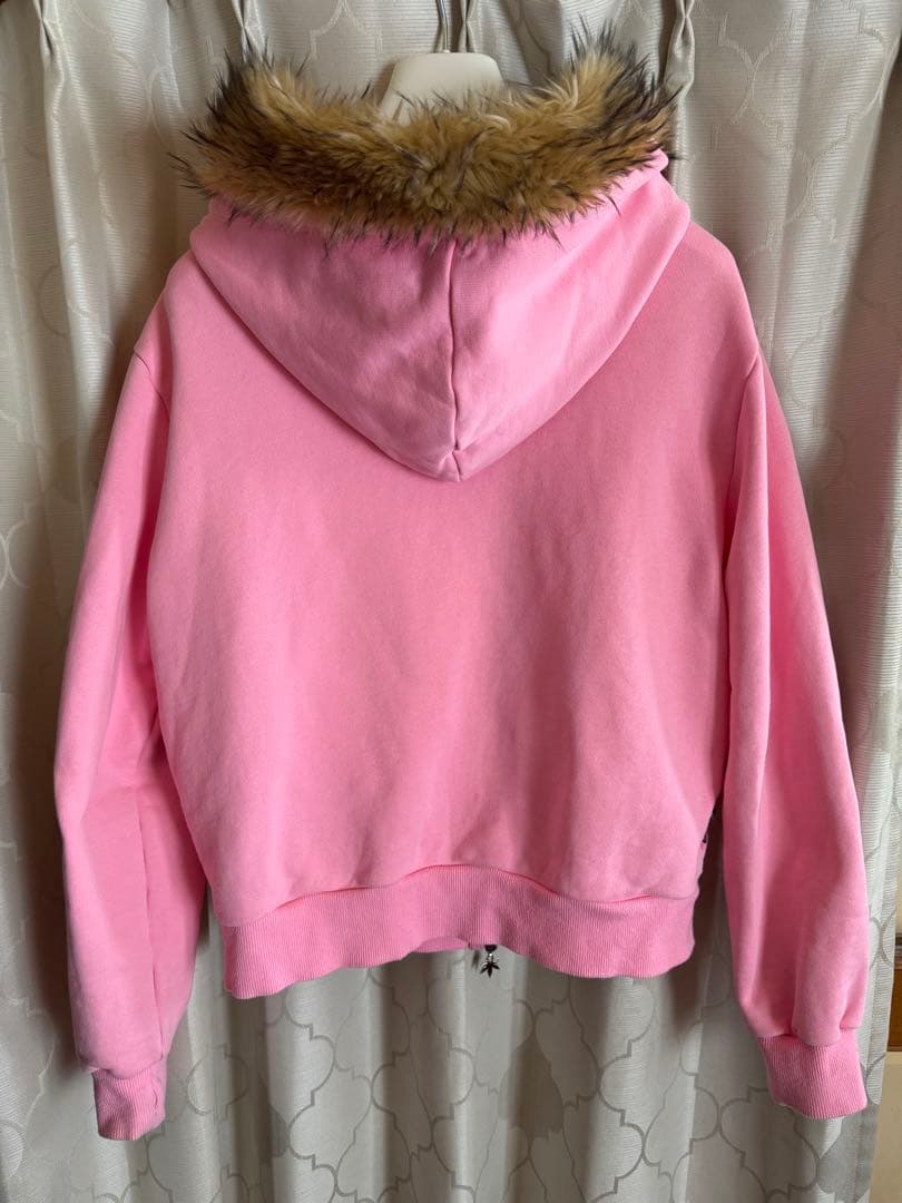 fuckthisindustry ジップ ファー パーカー ピンク S - メルカリ