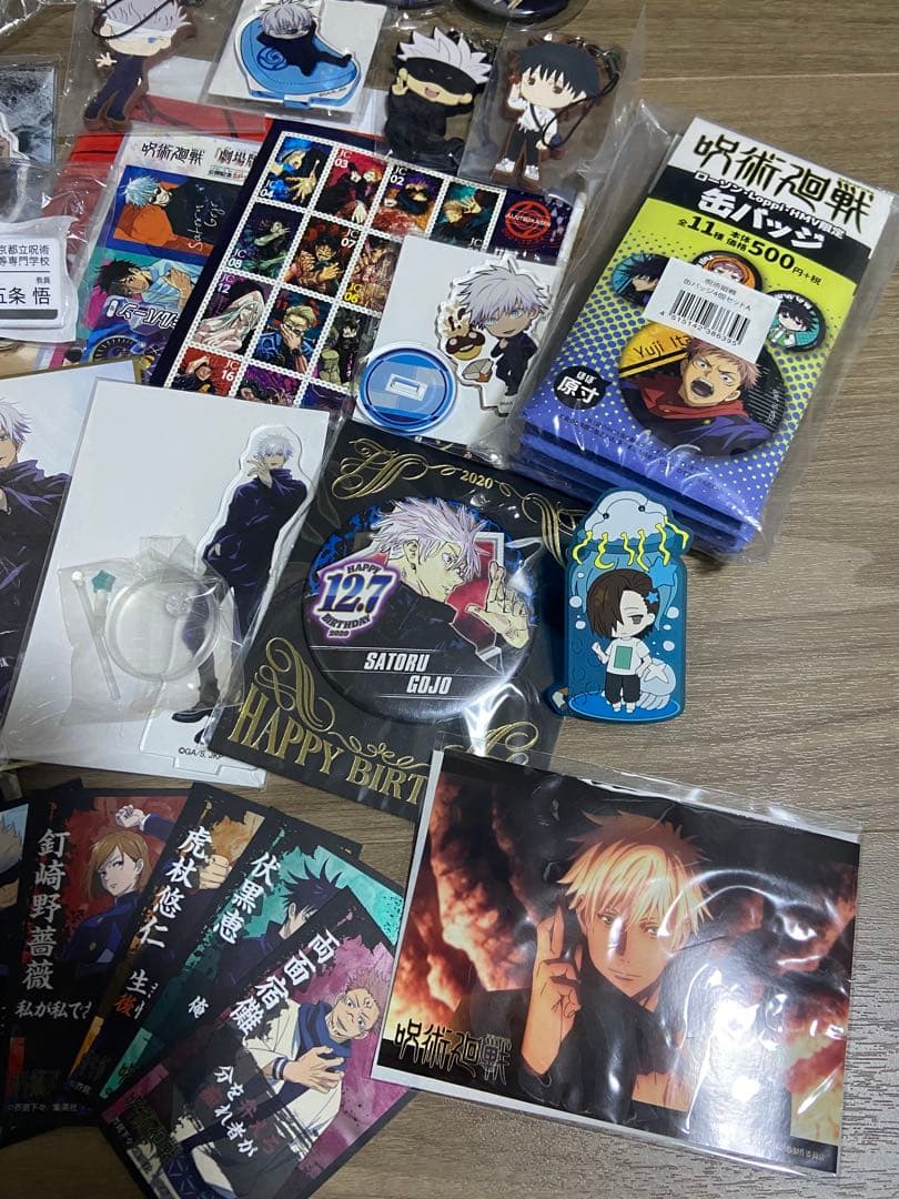 呪術廻戦　五条悟　フィギュア　アクリルスタンド　コトブキヤ　缶バッジ　大量