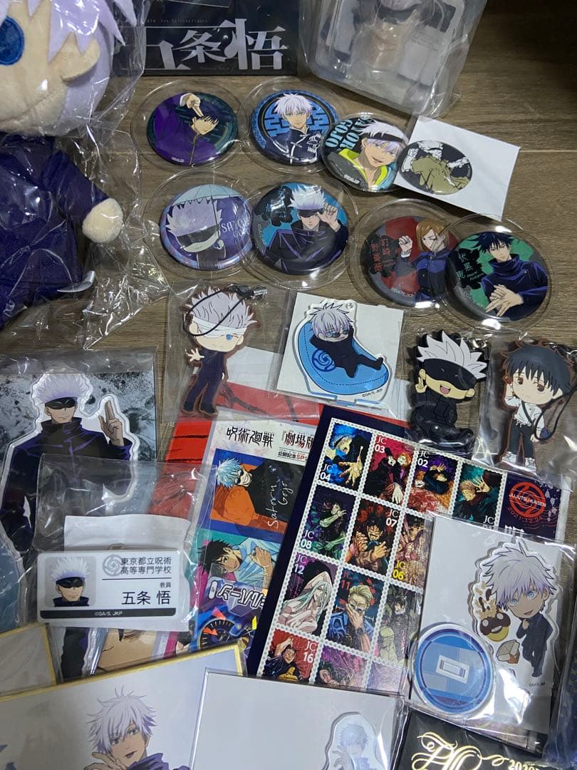 呪術廻戦　五条悟　フィギュア　アクリルスタンド　コトブキヤ　缶バッジ　大量