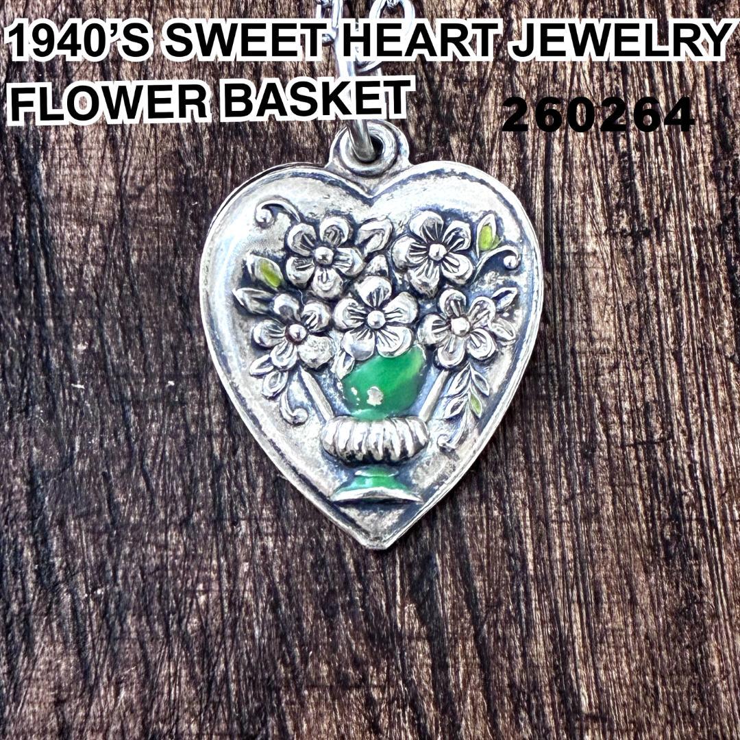 スウィートハートジュエリー花束 バスケット 七宝焼シルバー
