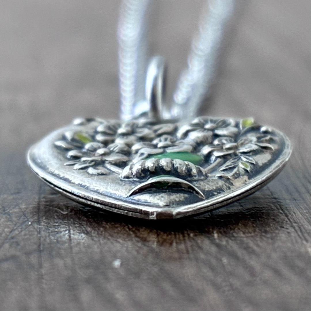 スウィートハートジュエリー花束 バスケット 七宝焼シルバー