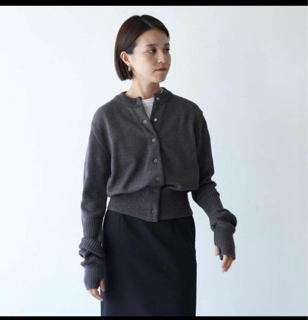 美品THE SHINZONE シンゾーン ロングリブカーディガン グレー - メルカリ