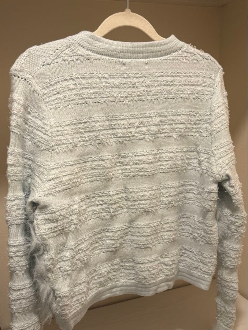 Lumignon ルミニョン ツイード ニット トップス ライトブルー - メルカリ