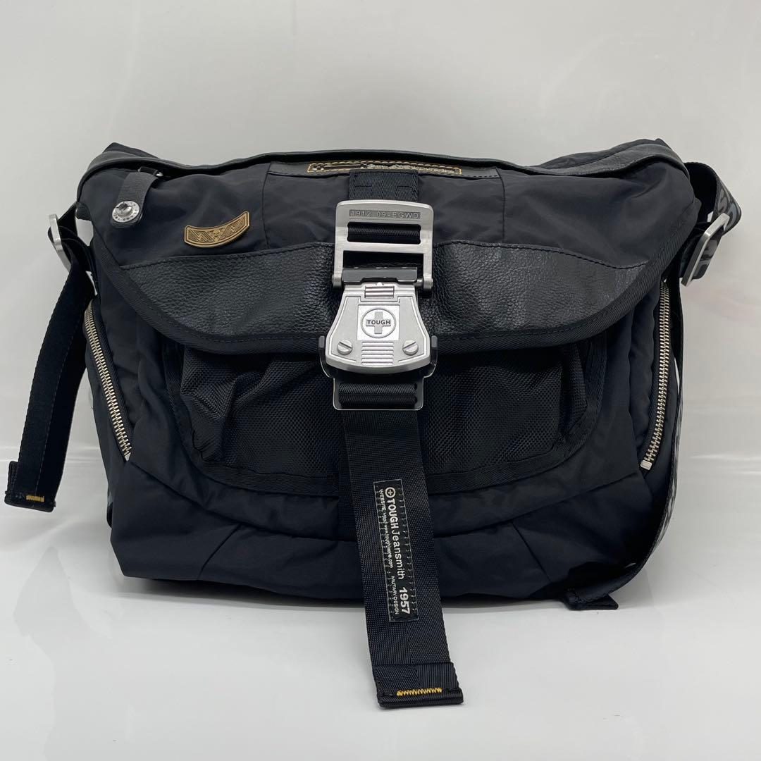 BN6018●TOUGH JEANSMITH ショルダーバッグ メッセンジャー NEW Tough Jeansmith Crossbody Black bag by Tough Jean INC. FREE