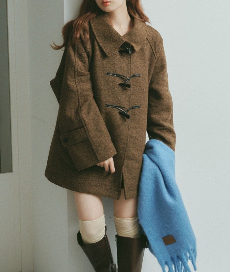 kastane 【お気に入り1万人突破！/ベスト付き】ダッフルフレアコート Kastane（カスタネ） コート アウター 「ベスト付き」ダッフルフレア