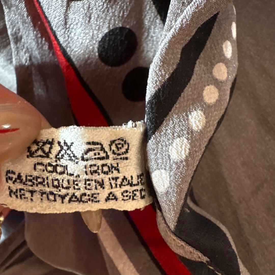 蘭*様 CHANEL シルク スカーフ グレー