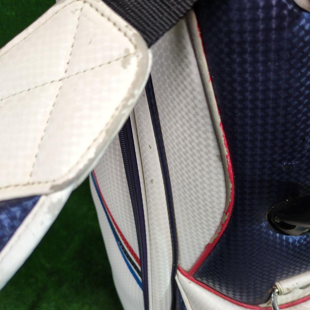 adidas ゴルフキャディバッグ オシャレなトリコロールカラー フード