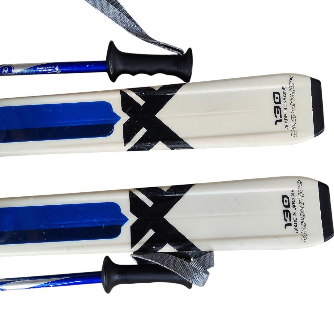 SALOMON 130cm スキー板 KIZAKI 90cmストックセット - メルカリ