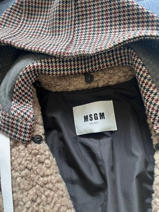 MSGM 取り外し可能フーディボアコート - メルカリ