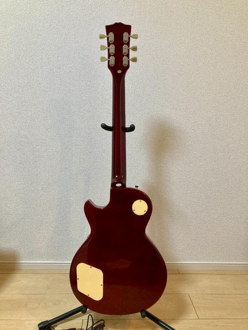 Maison レスポール セットネック ギブソンヘッド ワインレッド 音出し