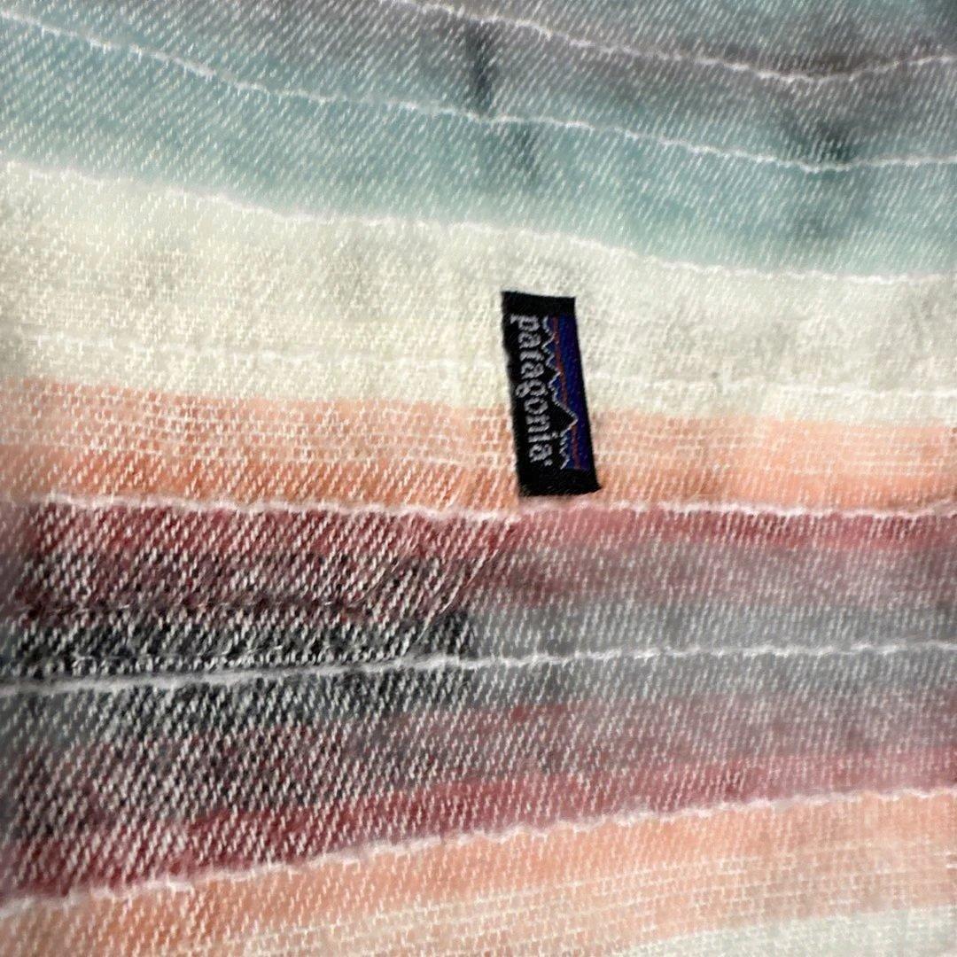 パタゴニア ストライプ フランネルネルシャツ サイズL ポルトガル製