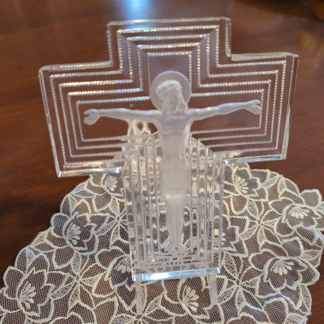 ラリック ガラス 十字架 キリスト像 - メルカリ