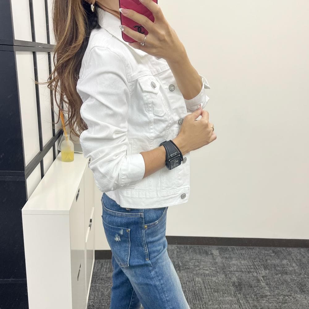 タグ付☆ GAP ホワイト デニムジャケット S ギャップ 白デニム - メルカリ