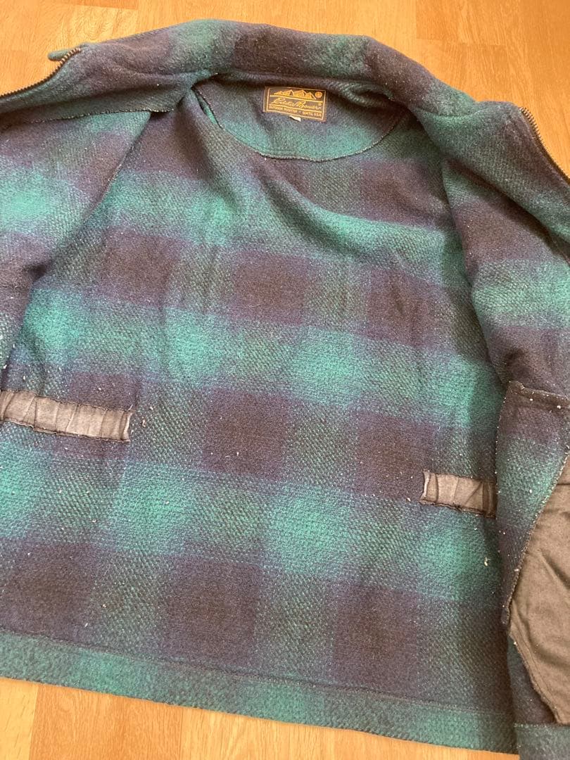 希少 エディーバウアー 80s オンブレ ウールジャケット グリーン L