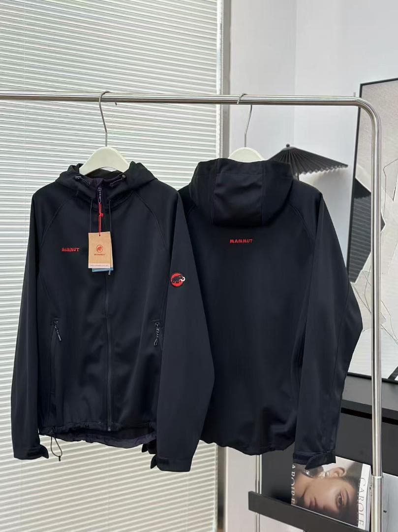 新品MAMMUT マムートClionブラック登山ジャケットアウターソフトシェルL