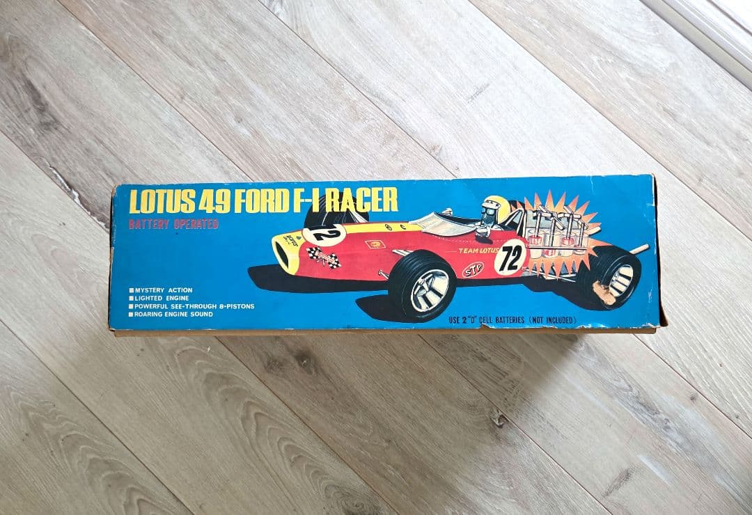 約40cmブリキのLOTUS 49 FORD F-1 RACER バッテリー駆動