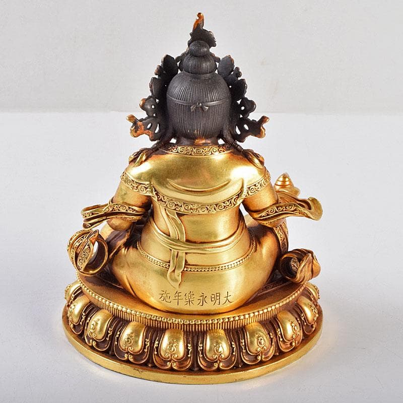中国 大明永楽年施 古銅鍍金 チベット仏 仏像 置物 H 9195E - メルカリ