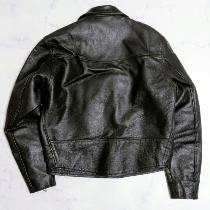 ヴィンテージ ダブル ライダースジャケット 裏地赤 キルティング