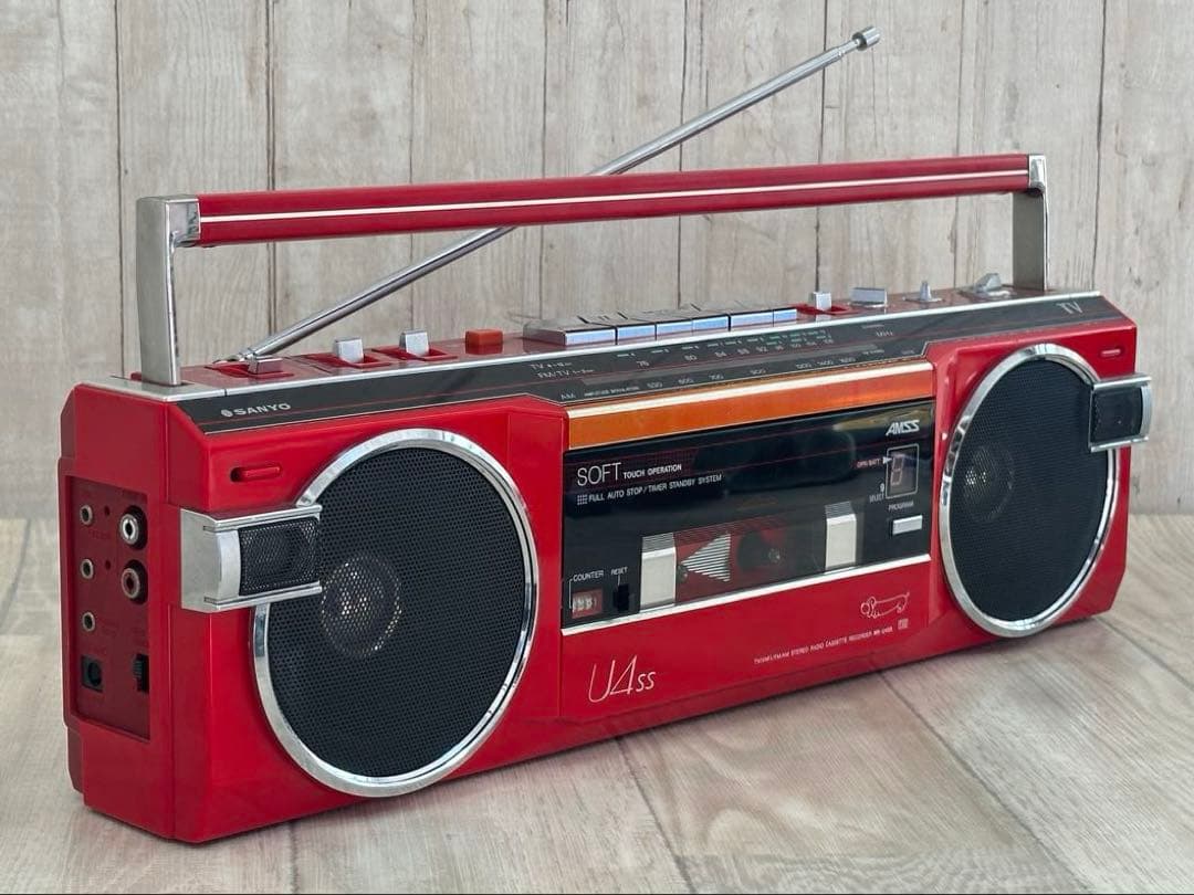 動作品】ラジカセ SANYO MR-U4SS 当時物ラジオFM/AM - メルカリ