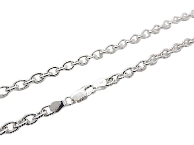 あずきチェーン 3.5mm 40cm～ カット無し シルバー925 小豆 細丸