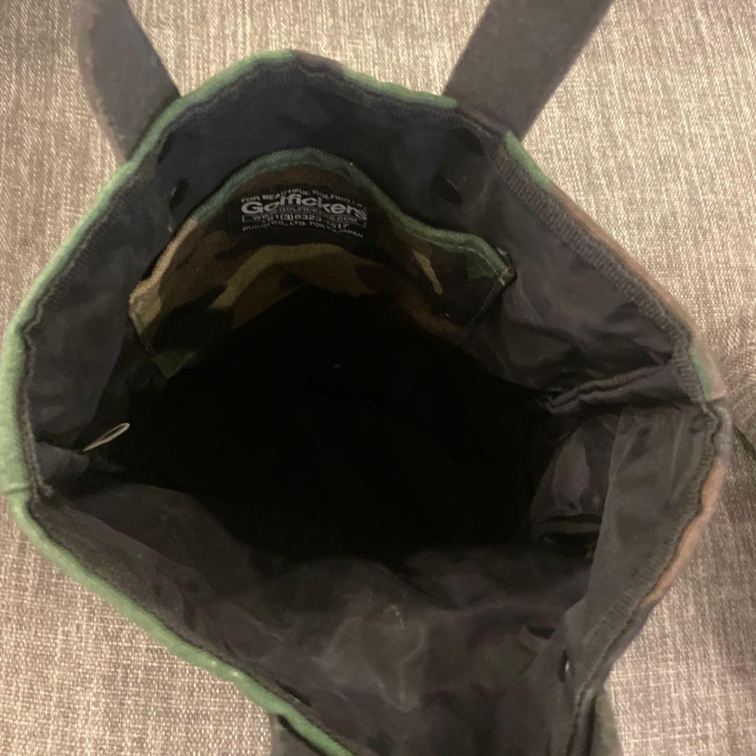 未使用品】Golfickers ラウンドバッグ 迷彩