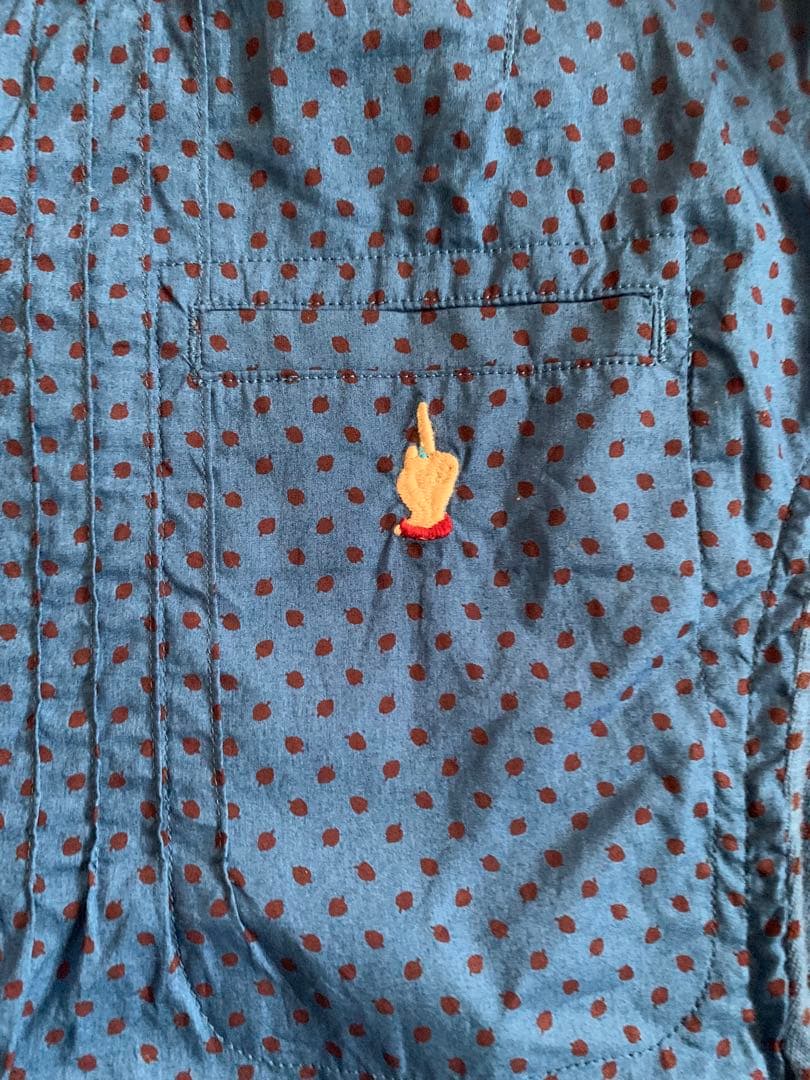 undercover fuck 刺繍　ドット柄　長袖シャツ プルオーバー