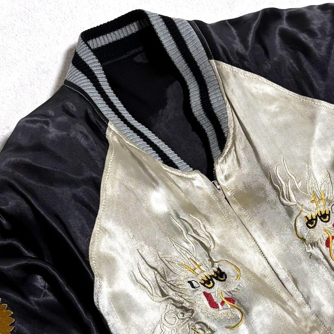 激レア CALIF スカジャン リバーシブル 龍 刺繍 和柄 ドラゴン サテン