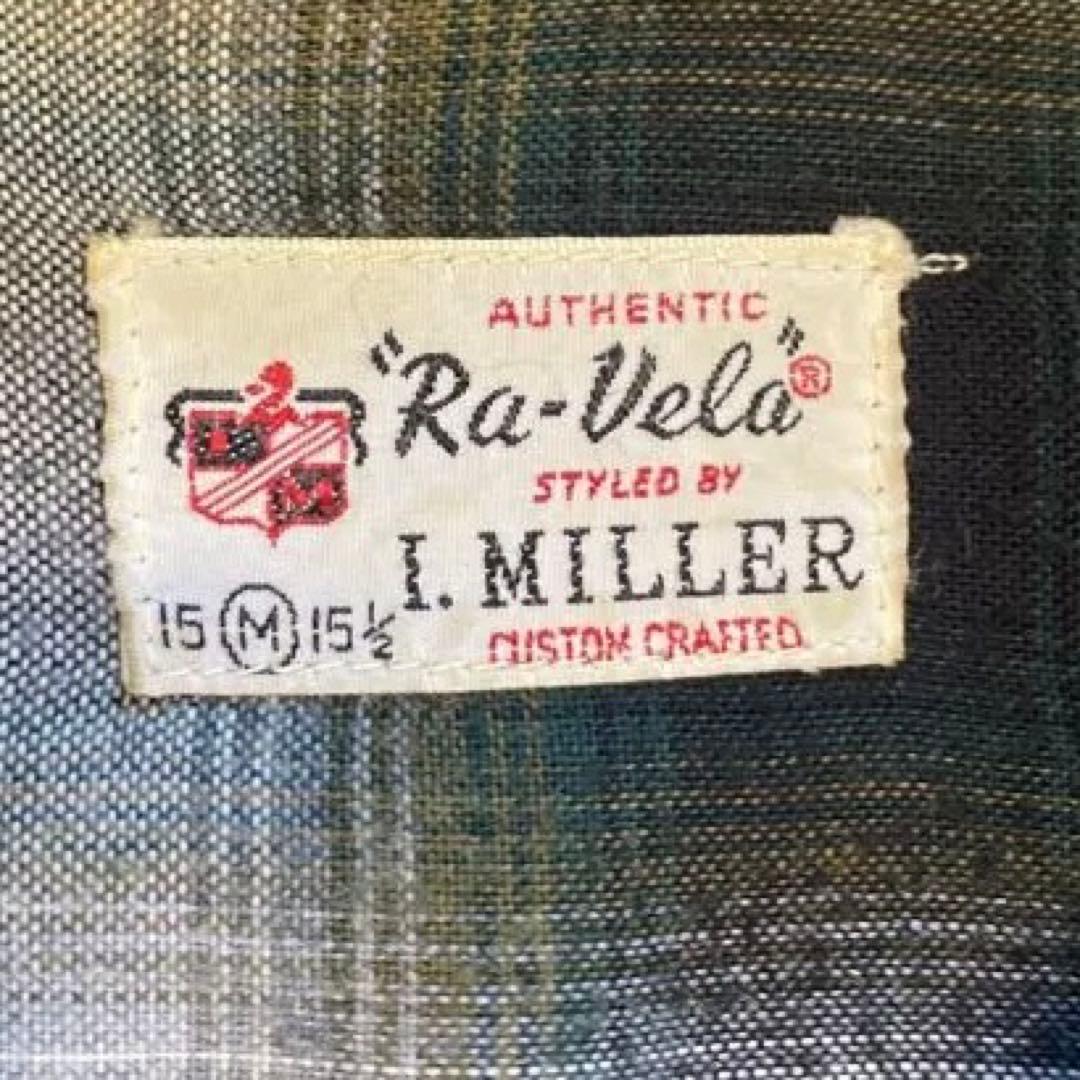 vintage オンブレチェック レーヨンシャツ 50s 60s - メルカリ