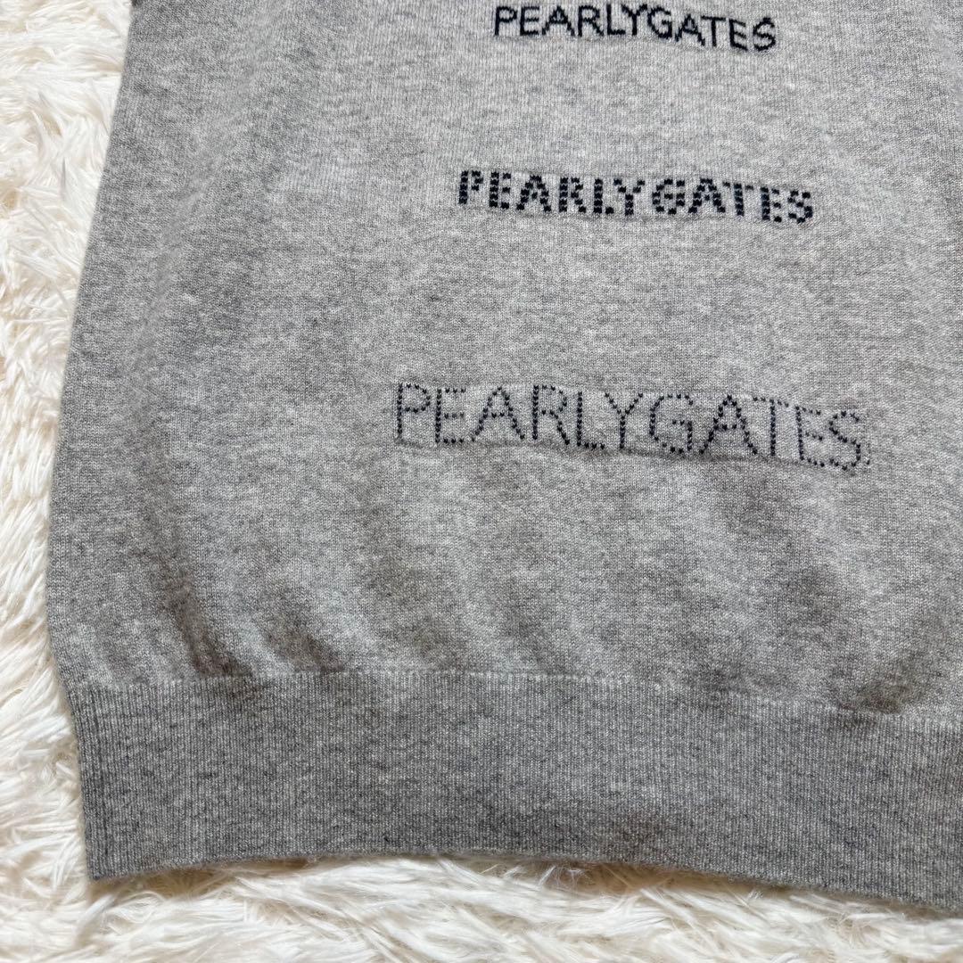 22様未使用級 パーリーゲイツ 現行 カシミヤ ジップニットベスト 定価