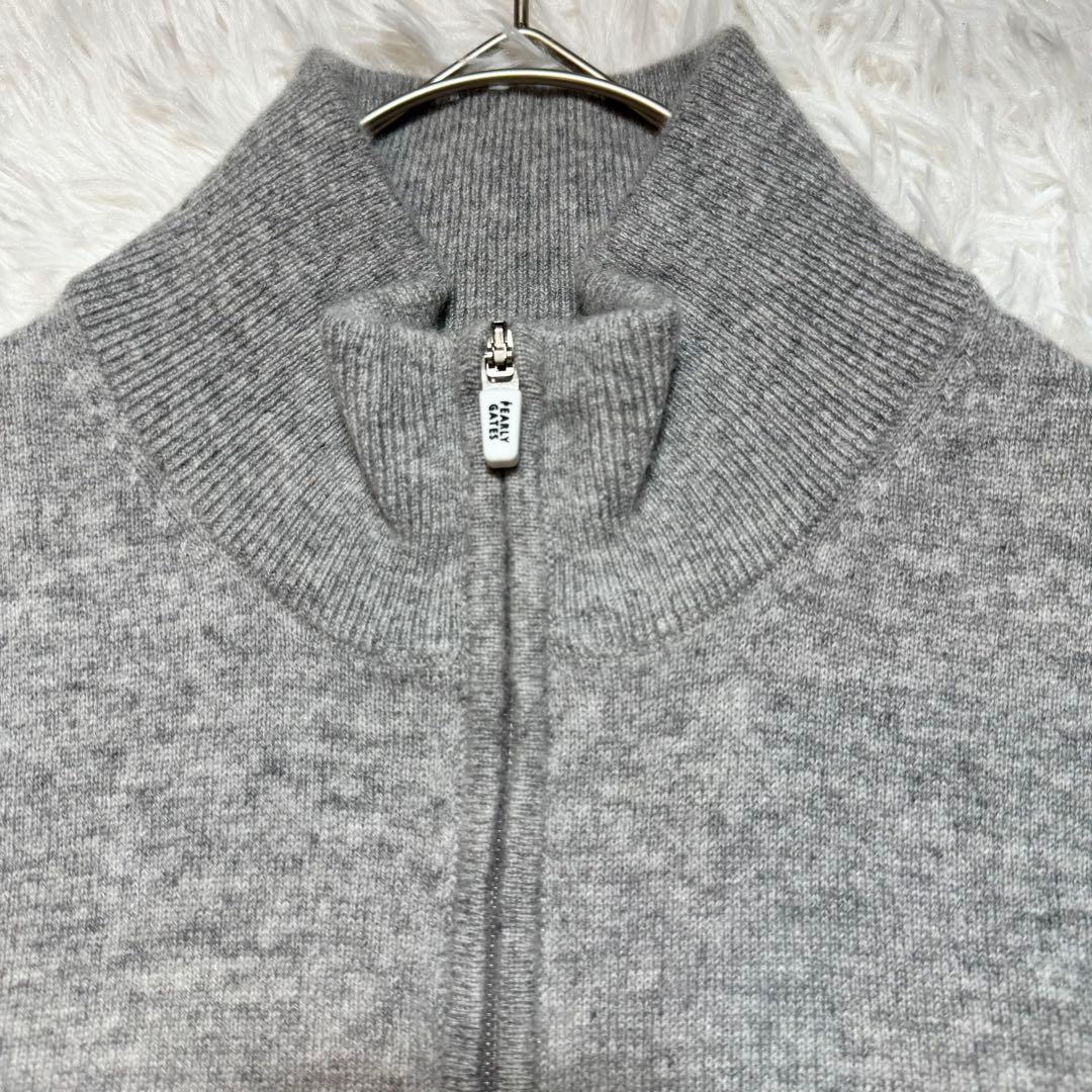 22様未使用級 パーリーゲイツ 現行 カシミヤ ジップニットベスト 定価