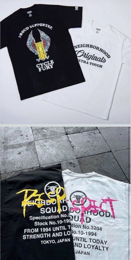 【ムサオ様】稲葉浩志 × NEIGHBORHOODコラボ Tシャツ XL 白＆黒