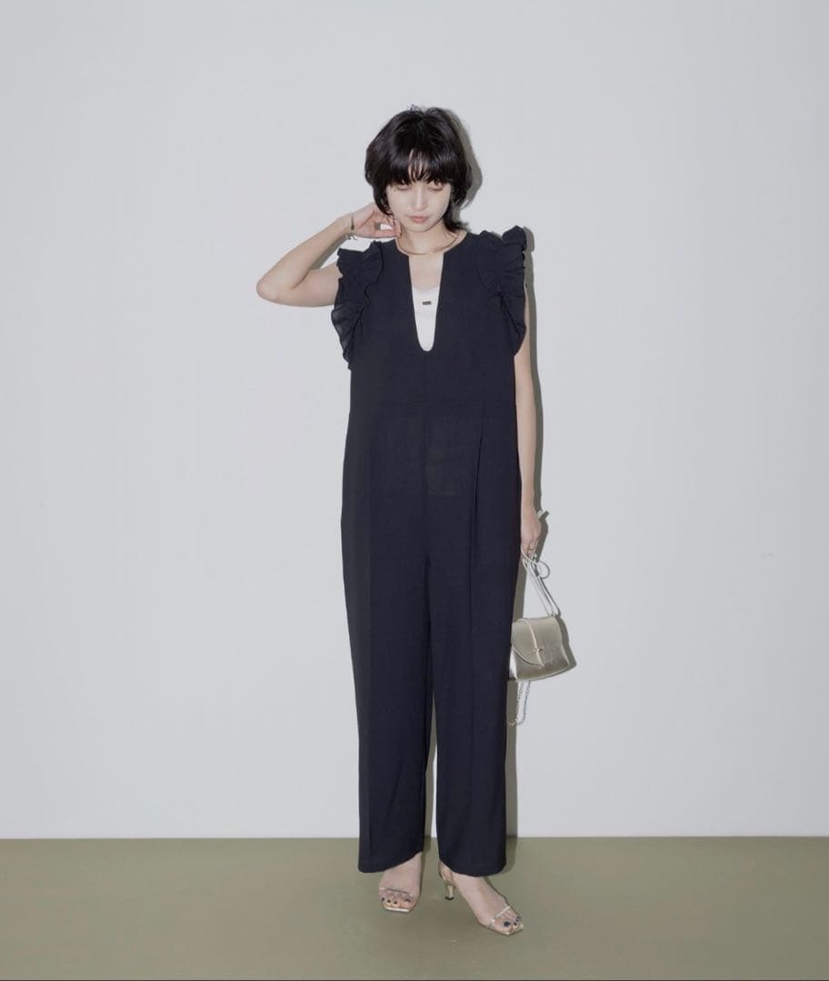 最終お値下げ！ Eimee Law フリルショルダーＵネックオールインワン 楽天市場】Eimee Law エイミーロウ オールインワン 84243M レディース