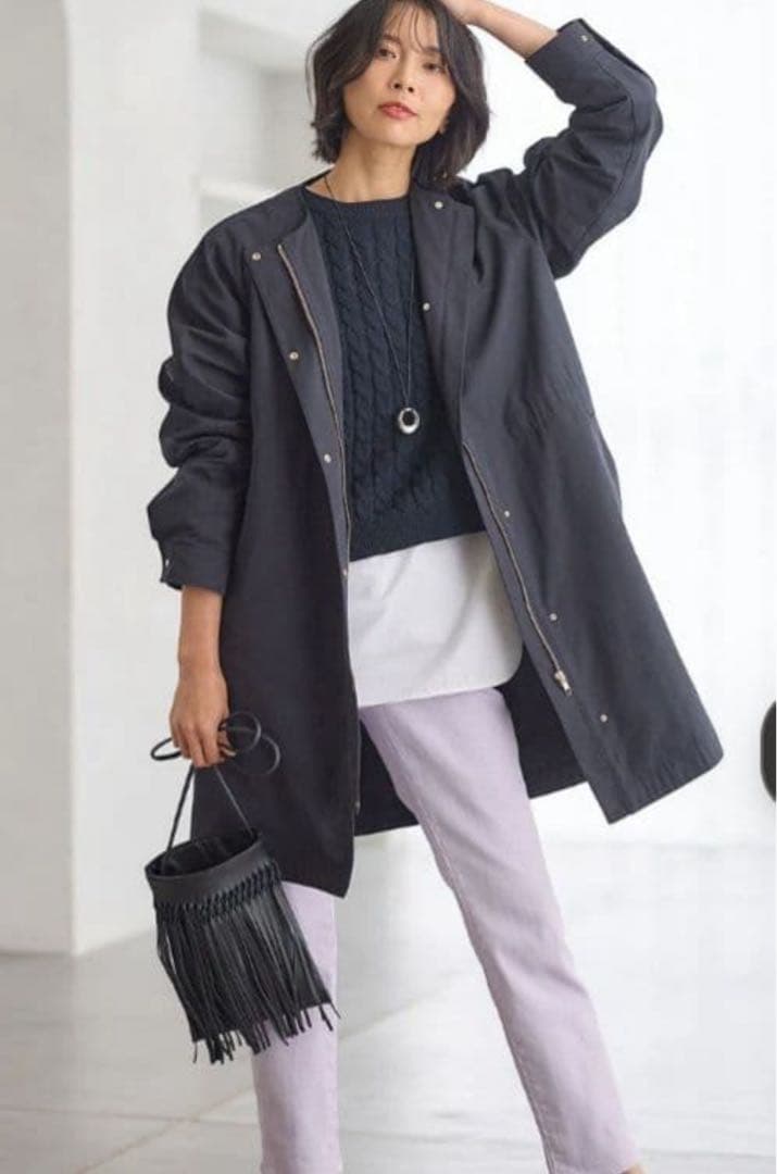 Oggi掲載洗えるコットンギマケーブルニット大きいサイズ44自由区組曲ICB