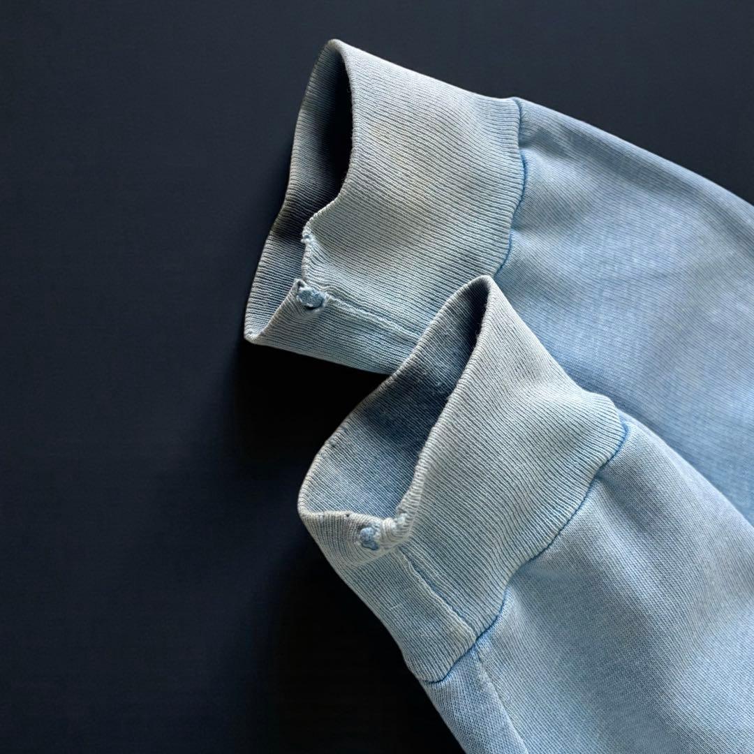 雰囲気抜群フェード最高70'sビンテージジップアップパーカーアルミ