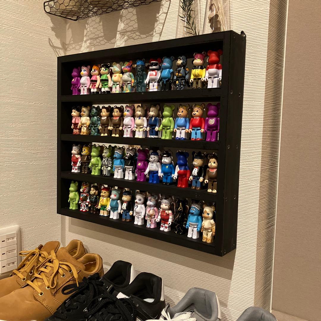 BE@RBRICK100％ 48体収納ケース ベアブリック 木製 ハンドメイド
