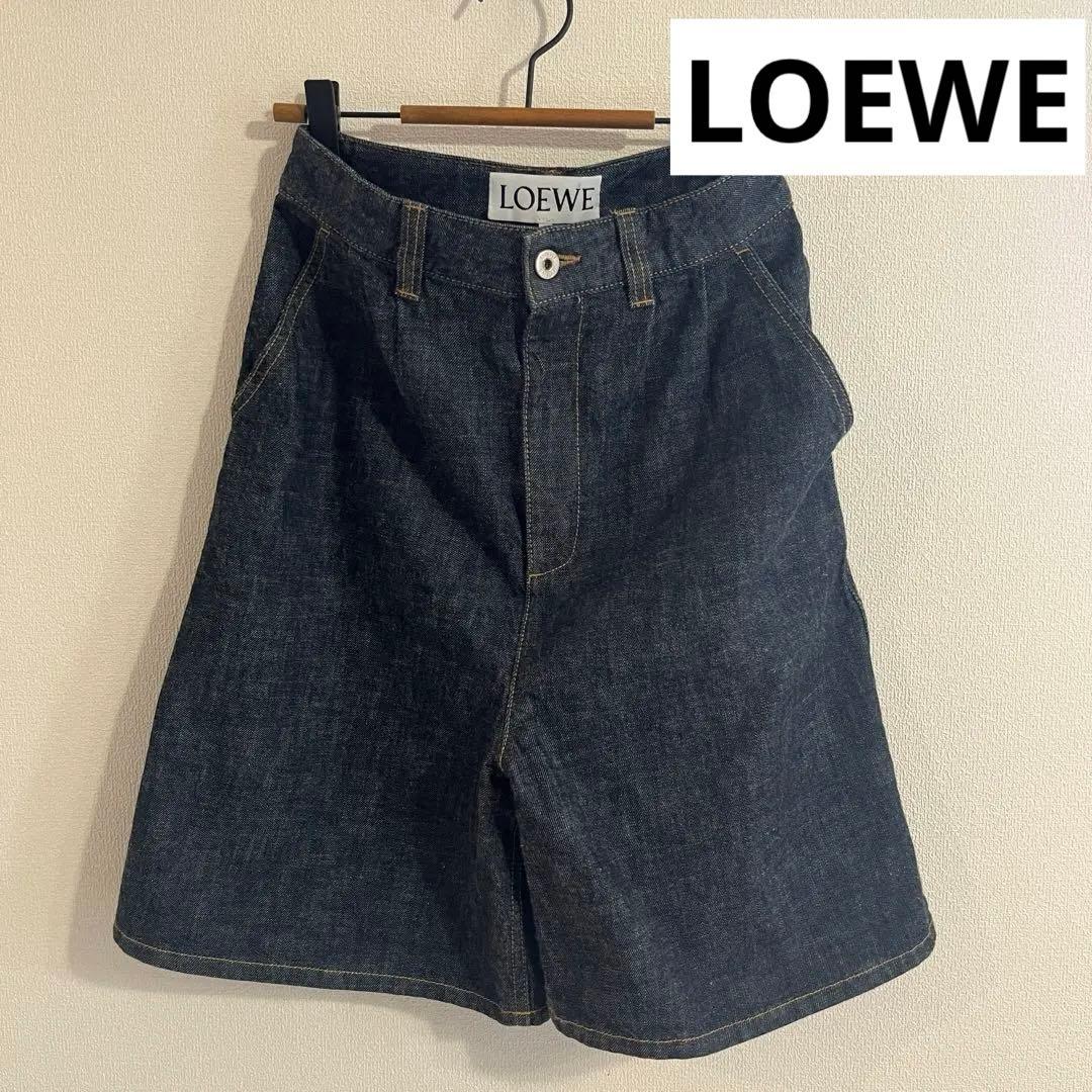 LOEWE(ロエベ) デニムハーフパンツ LOEWE（ロエベ） ハーフパンツ ANAGRAM SHORT JEANS アナグラム
