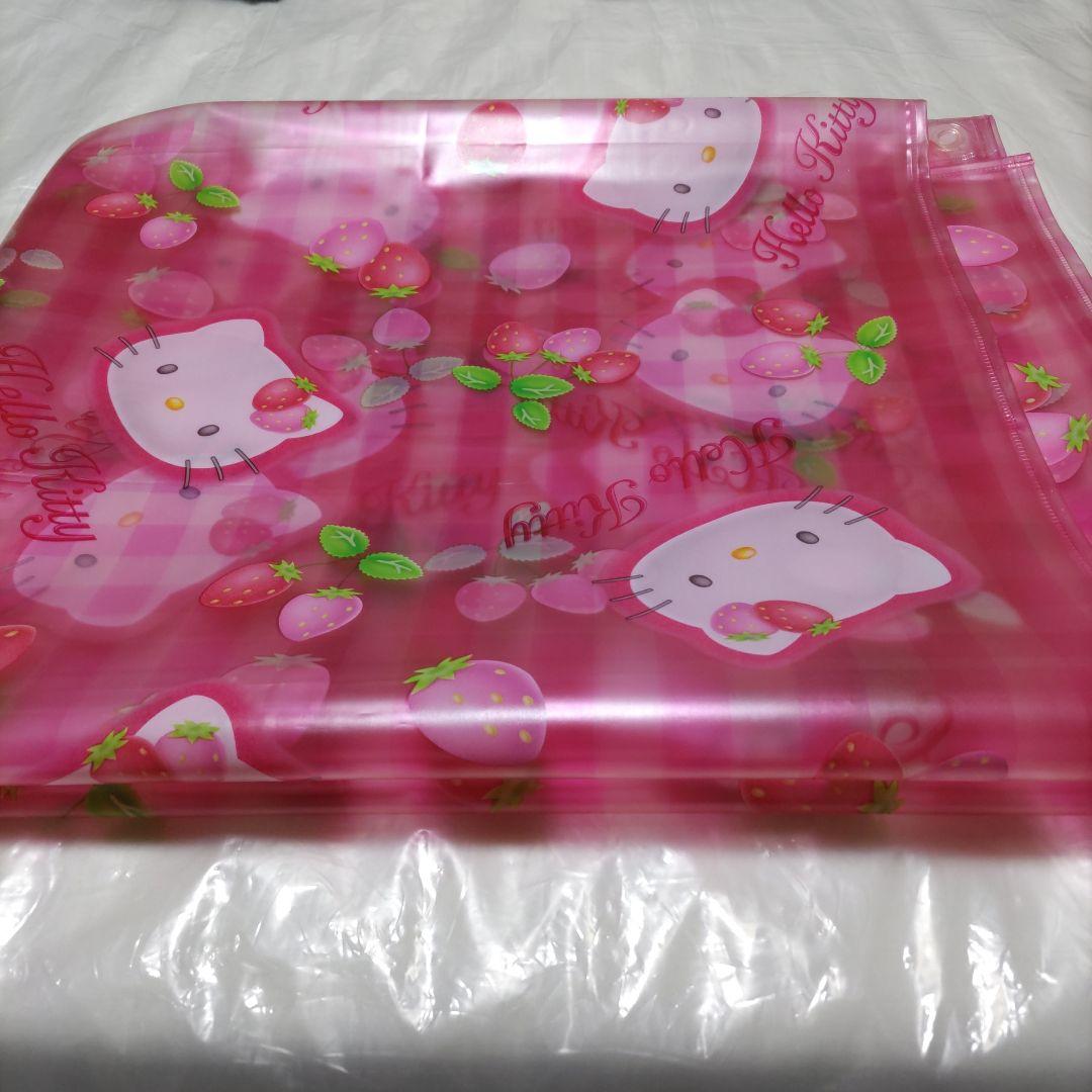 激レア】ハローキティ いちごキティ シャワーカーテン ビニール生地 1