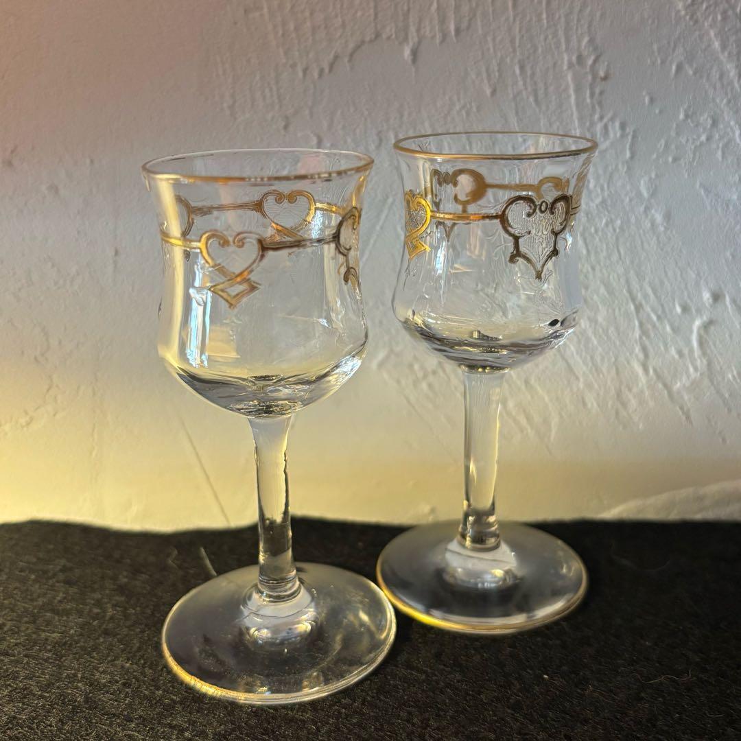 1910年代フランスリキュール金彩グラス バックグラウンドを是非お読みください 1910年代フランスリキュール金彩グラス バックグラウンドを是非お読み