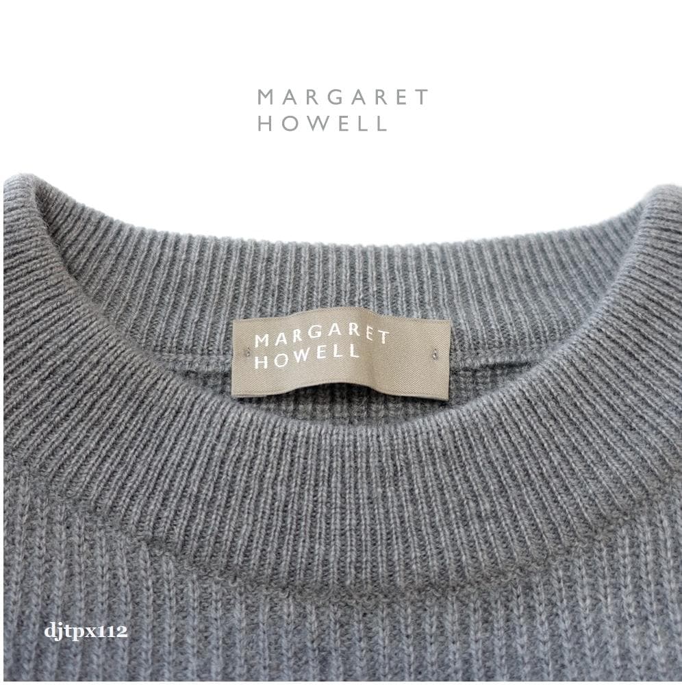 極美品*マーガレットハウエル*2021 新型 メリノカシミヤ リブニット