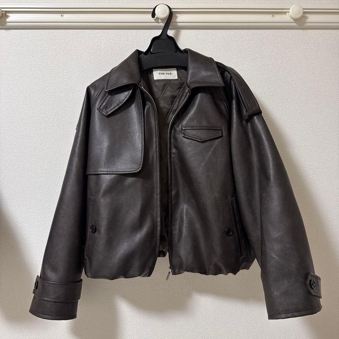 THE TOÉ BOND JACKET ダークブラウン レザージャケット M - メルカリ