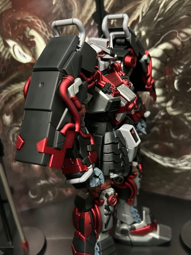 ＭＧ 1/100 真武者頑駄無 戦国の陣 黒衣大鎧 塗装品