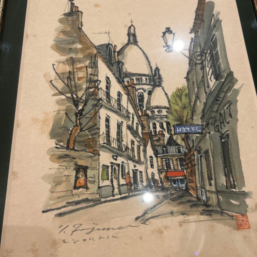 新品額縁/水彩画入　リメイク・再利用向け　風景画　絵画　店舗在庫　まとめ買い歓迎