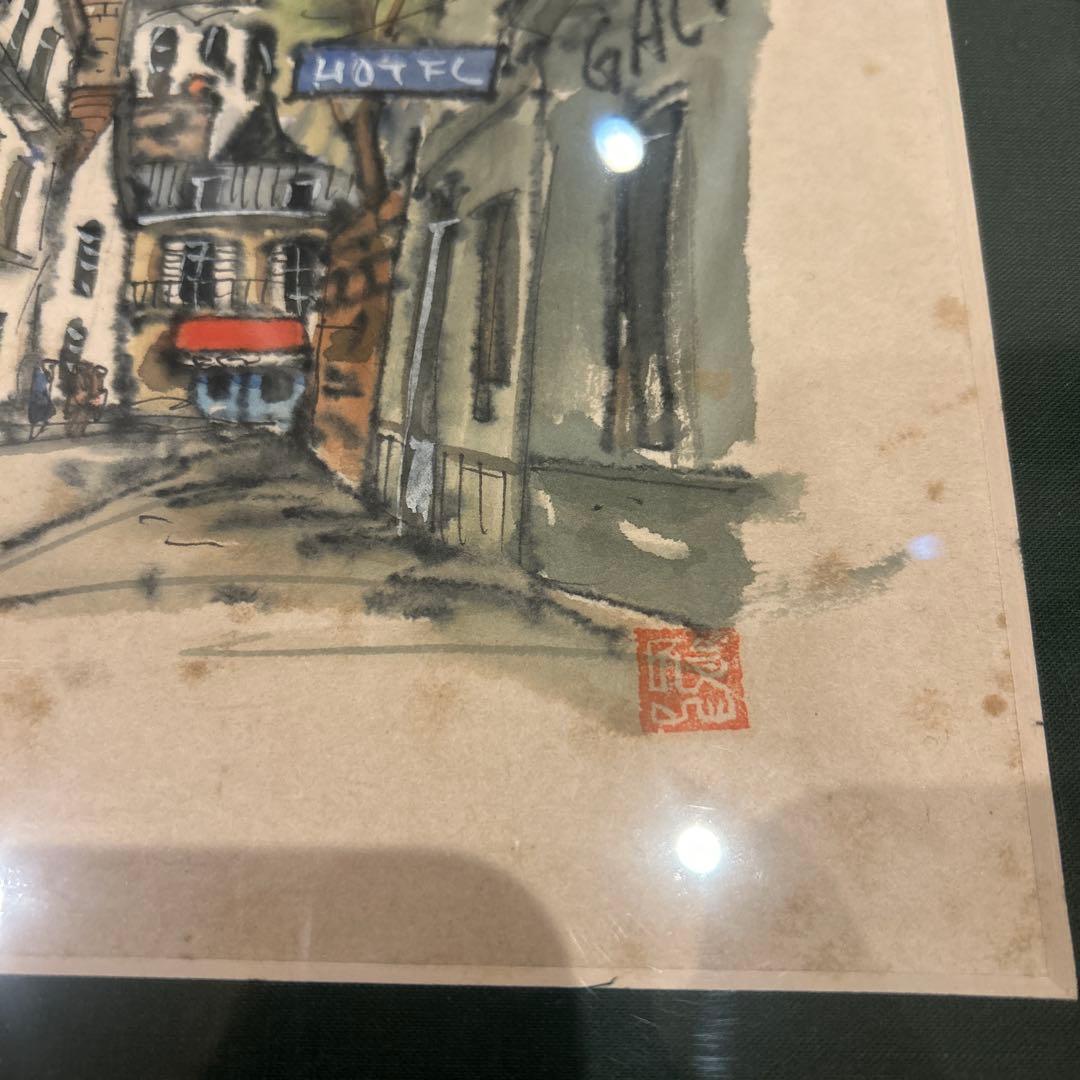 新品額縁/水彩画入　リメイク・再利用向け　風景画　絵画　店舗在庫　まとめ買い歓迎