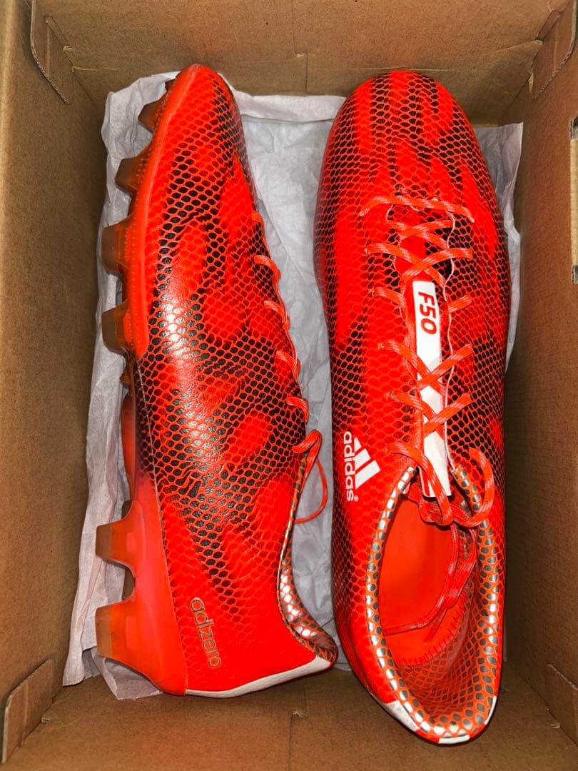 アディダス サッカースパイク アディゼロ F50 HG 28cm adidas アディダス F50 アディゼロ TRX HG(ゴールド×ホワイト) U43193