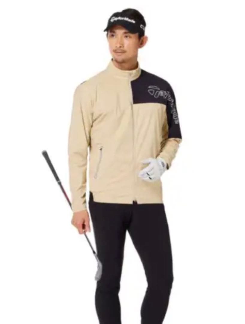 TaylorMade ゴルフジャケット ベージュ/黒 TaylorMade（テーラーメイド） ゴルフウェア 長袖ウインドブレーカー