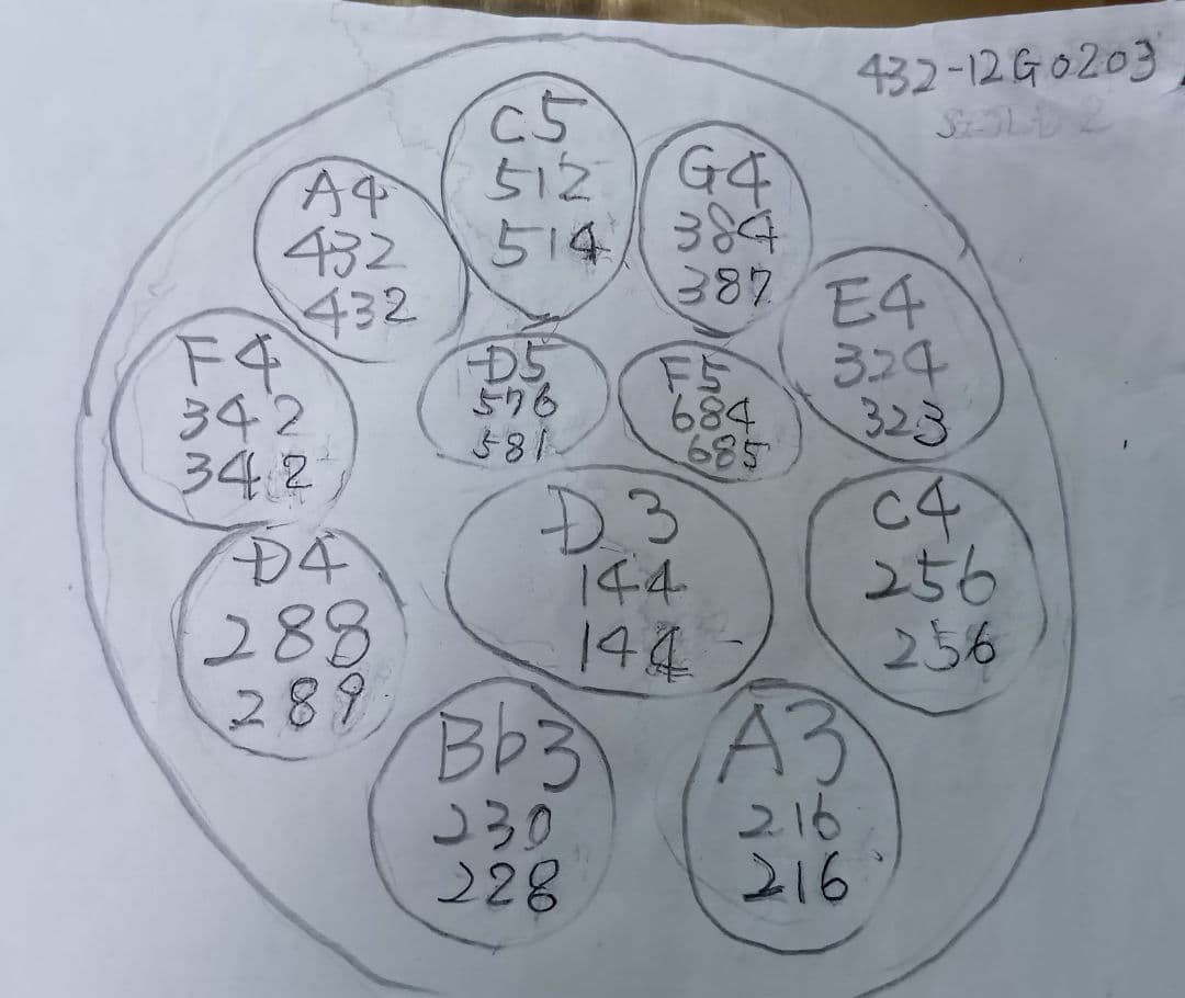 ハンドパン 56センチ 12音 A＝432Hz 音程合ってますゴールド 音きれい