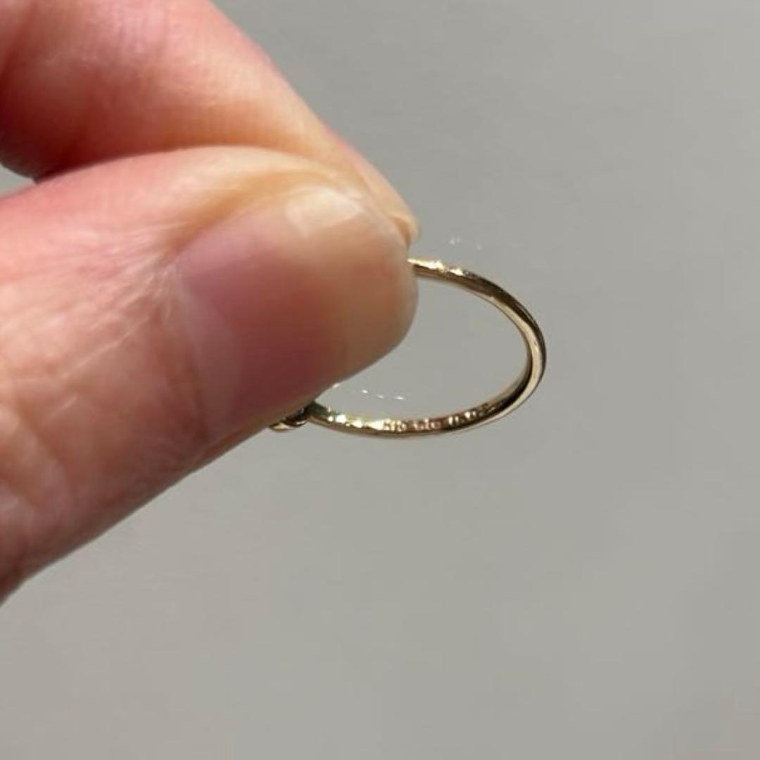 【購入証明書付】ete K10 0.02ct ブリリアント リング 7号